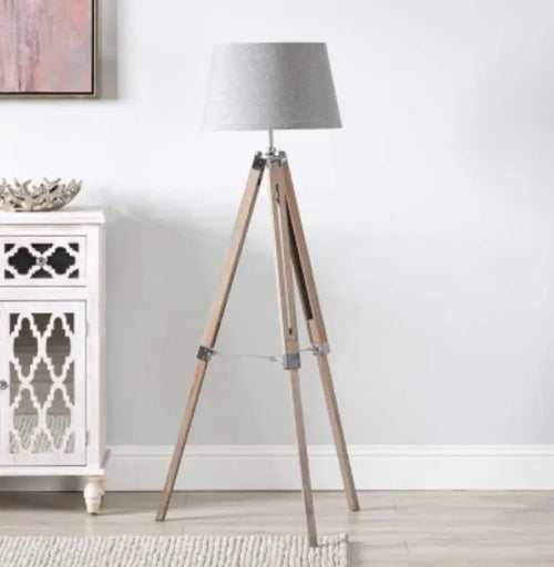 Hollywood Floor Lamp With Grey Shade House of Fleur