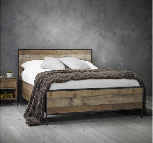 Hoxton 4.6 Double Bed, Oak Effect House of Fleur