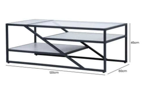 Ibarra Black and Grey Coffee Table House of Fleur