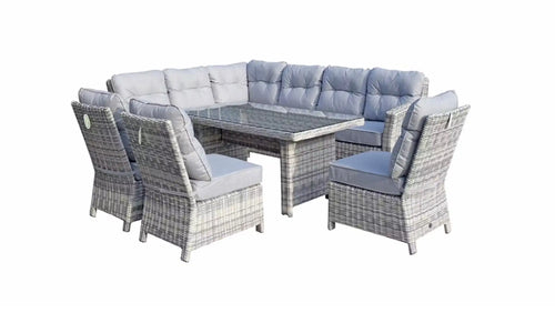 Isobel Outdoor Rattan Corner Sofa Dining Set House of Fleur