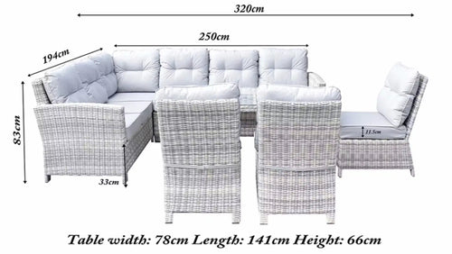 Isobel Outdoor Rattan Corner Sofa Dining Set House of Fleur