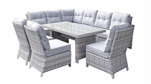 Isobel Outdoor Rattan Corner Sofa Dining Set House of Fleur