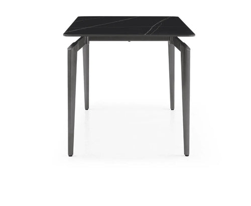 Kayo Rectangular Engineered Marble Dining Table - Black House of Fleur