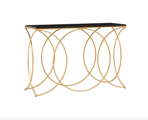 Kia Black Console Table House of Fleur