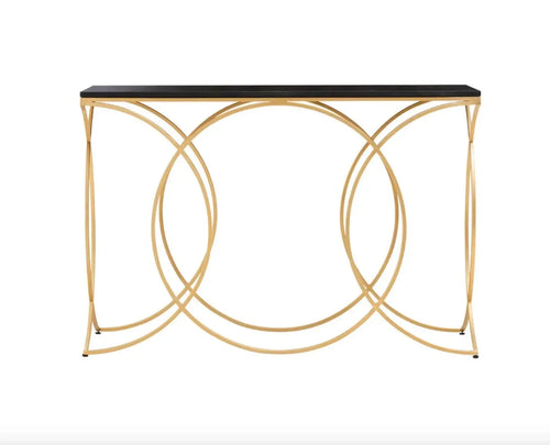 Kia Black Console Table House of Fleur