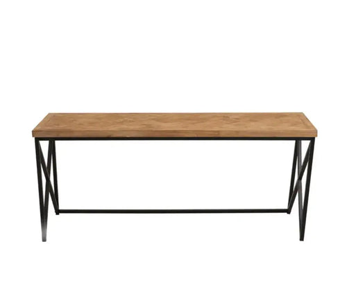 Kickford Coffee Table With Black Iron Frame House of Fleur