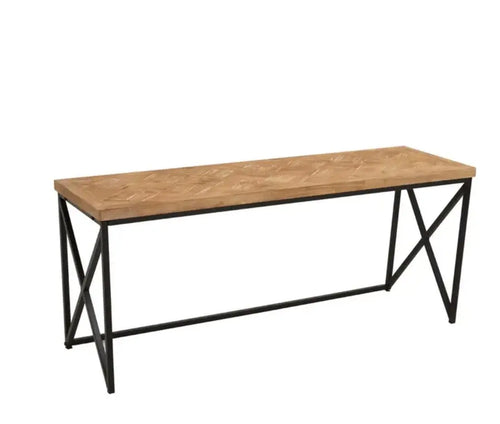 Kickford Coffee Table With Black Iron Frame House of Fleur