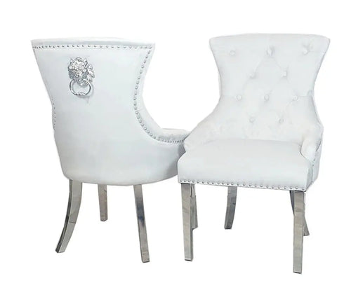 Megan Dining Chair Plain Back/Lion Knocker House of Fleur