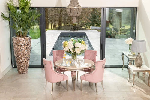 Louis 1.3 Round with 4 Annabelle Chairs Pink House of Fleur