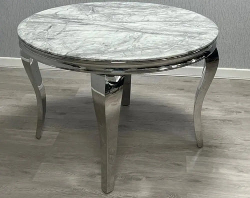 Louis 1.3 Round with 4 Darcy Chairs Grey House of Fleur