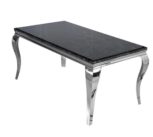 Louis Dining Table with 4,6 or 8 Kensington Chair Dark Grey My Store