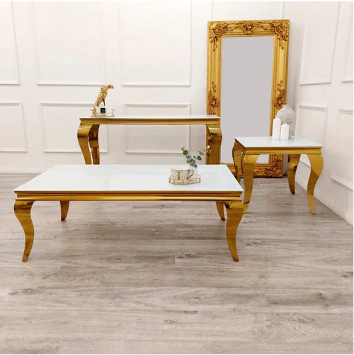 Louis Gold Console Table House of Fleur