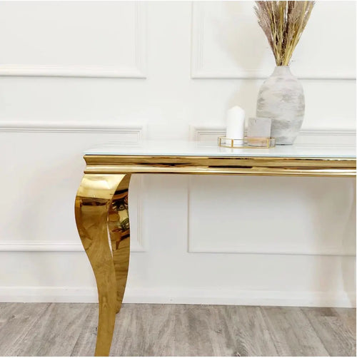 Louis Gold Console Table House of Fleur