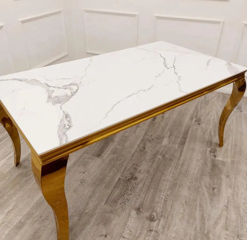 Louis Gold Dining Table My Store