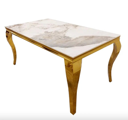 Louis Gold Dining Table My Store