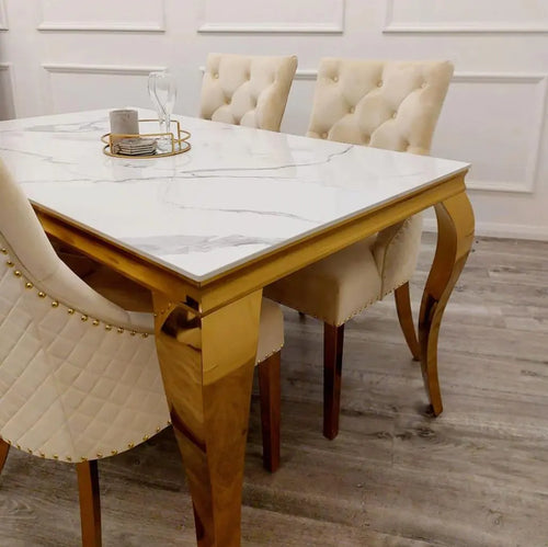 Louis Gold Dining Table My Store