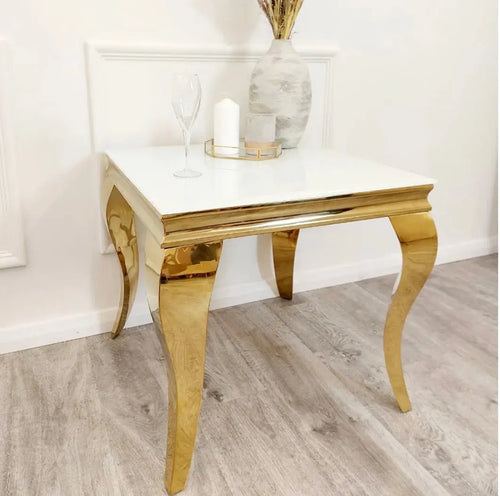 Louis Gold Lamp Table House of Fleur