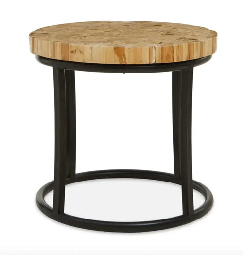 Malang Round Table With Iron Frame House of Fleur