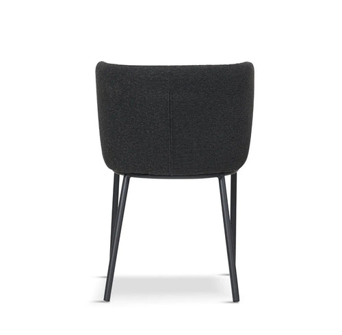 Mandy Bouclé Dining Chair Deep Grey x 2 House of Fleur