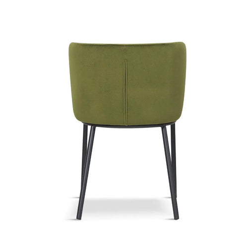 Mandy Green Velvet Dining Chair x 2 House of Fleur