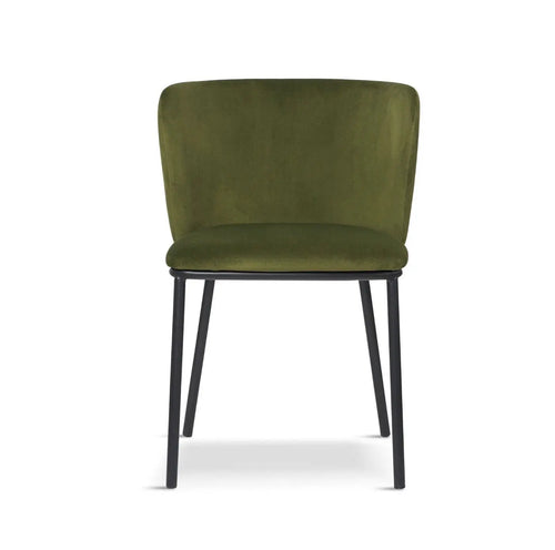 Mandy Green Velvet Dining Chair x 2 House of Fleur