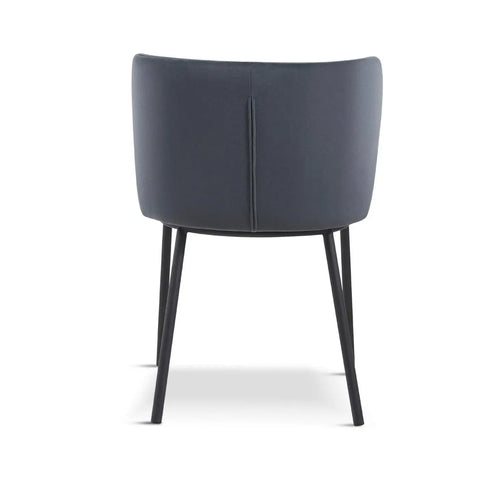 Mandy Velvet Dining Chair Dark Grey-Crib 5 x 2 House of Fleur