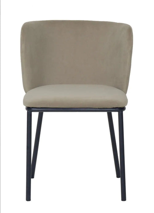 Mandy Velvet Dining Chair Grey x 2 House of Fleur