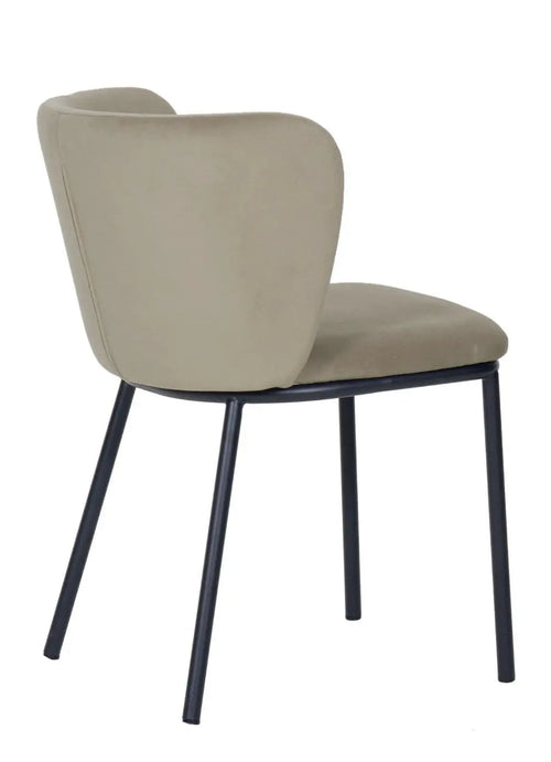 Mandy Velvet Dining Chair Grey x 2 House of Fleur