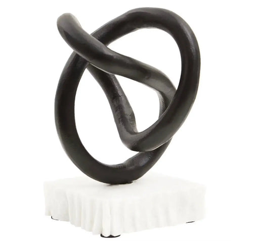 Mirano Matt Black Knot Sculpture House of Fleur