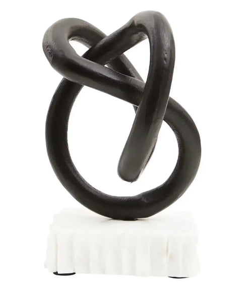 Mirano Matt Black Knot Sculpture House of Fleur