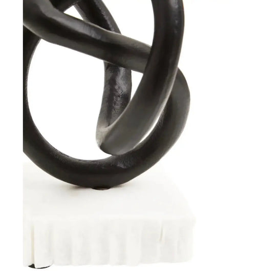 Mirano Matt Black Knot Sculpture House of Fleur