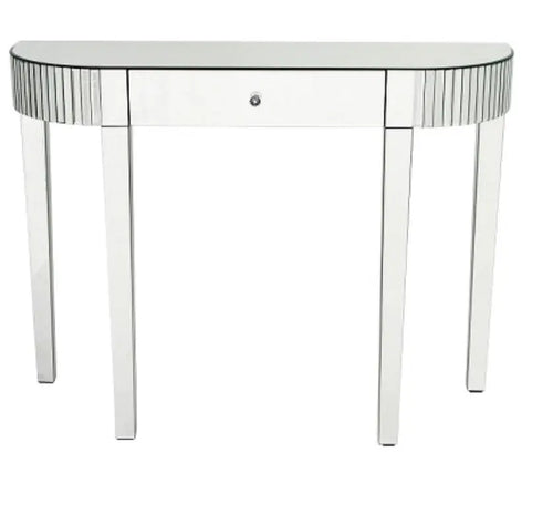 Mirrored Half Moon Console Table House of Fleur