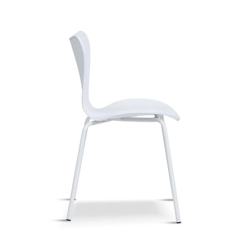 Modern Stackable Dining Chair White x 2 House of Fleur