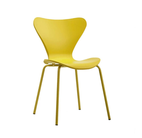 Modern Stackable Dining Chair Yellow x 2 House of Fleur