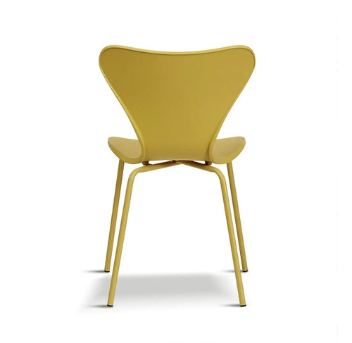 Modern Stackable Dining Chair Yellow x 2 House of Fleur