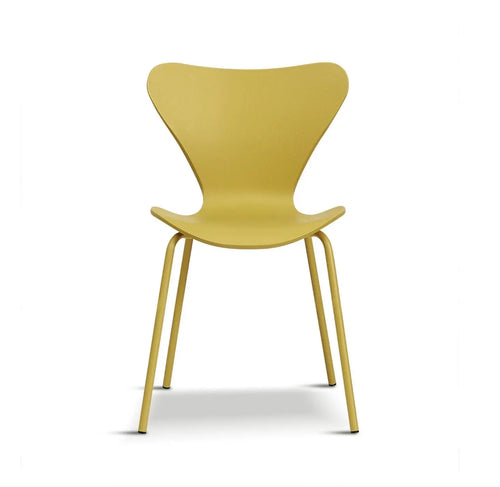 Modern Stackable Dining Chair Yellow x 2 House of Fleur