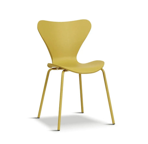 Modern Stackable Dining Chair Yellow x 2 House of Fleur