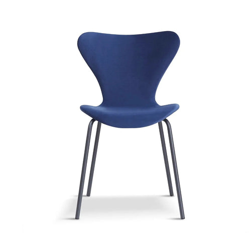 Modern Velvet Navy Blue Stackable Dining Chair x 2 House of Fleur