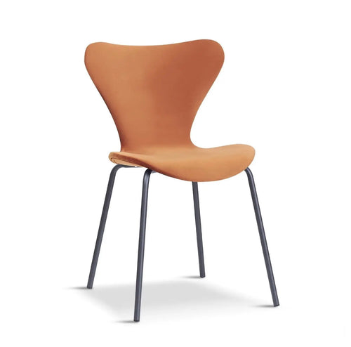 Modern Velvet Orange Stackable Dining Chair x 2 House of Fleur