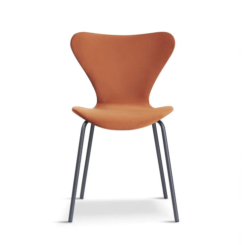 Modern Velvet Orange Stackable Dining Chair x 2 House of Fleur