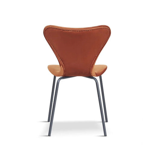 Modern Velvet Orange Stackable Dining Chair x 2 House of Fleur