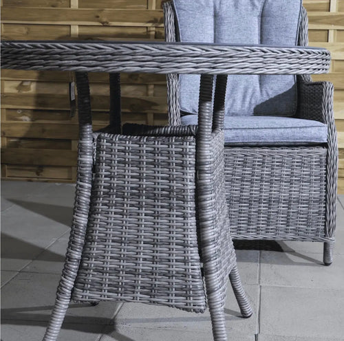 Monte Carlo Rattan 2 Seat Bistro Set Grey House of Fleur