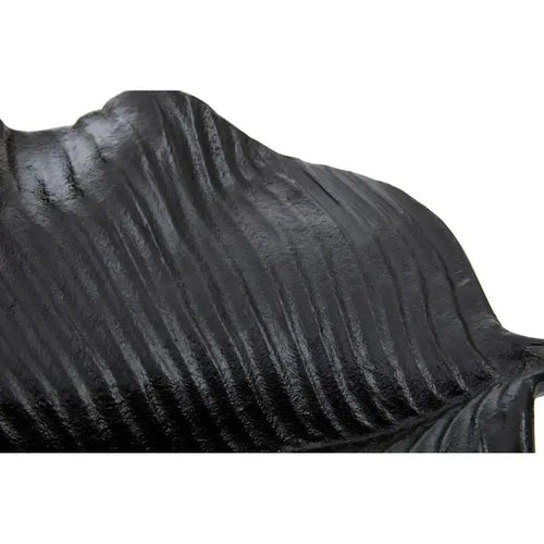 PRATO WAVY LEAF DISH IN ROUGH BLACK FINISH House of Fleur