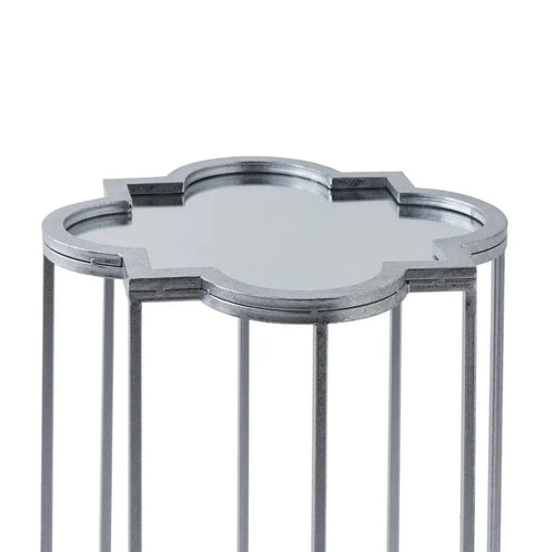 Quarter Foil Mirrored Set Of Two Side Tables Hill Interiors