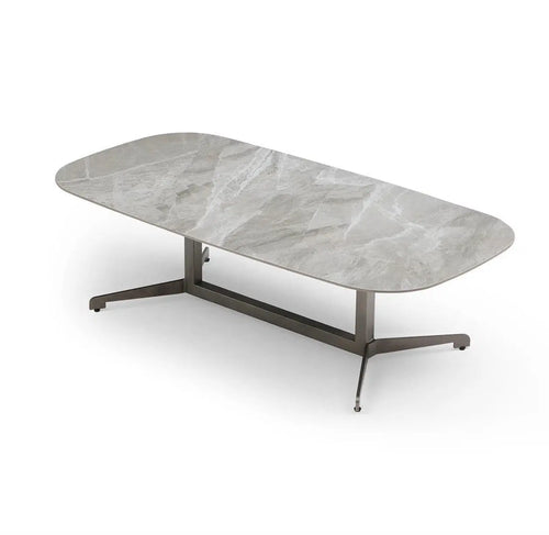 Reed Rounded Rectangular Sintered Stone Coffee Table House of Fleur