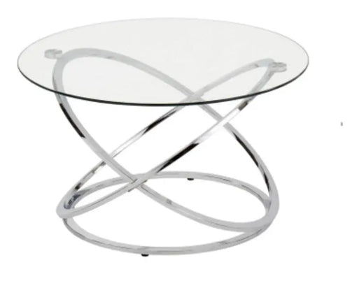 Rizzo Chrome Coffee Table House of Fleur