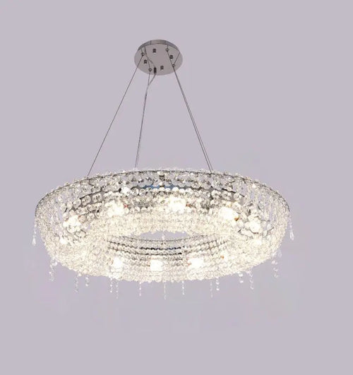 Round Crystal Chandelier House of Fleur