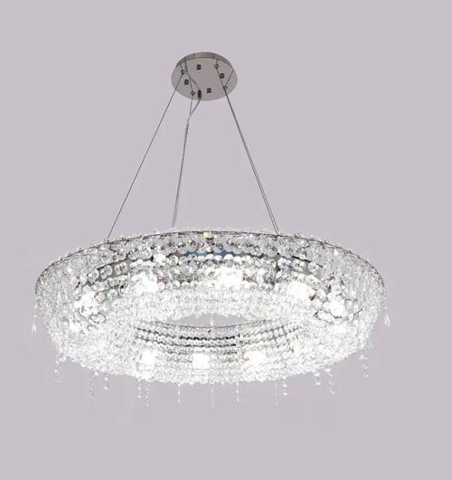 Round Crystal Chandelier House of Fleur