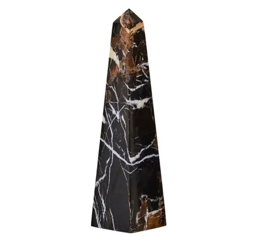 Salmo Large Black Marble Obelisk House of Fleur