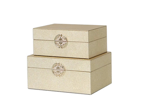 Set of 2 Faux Leather Jewellery Boxes House of Fleur